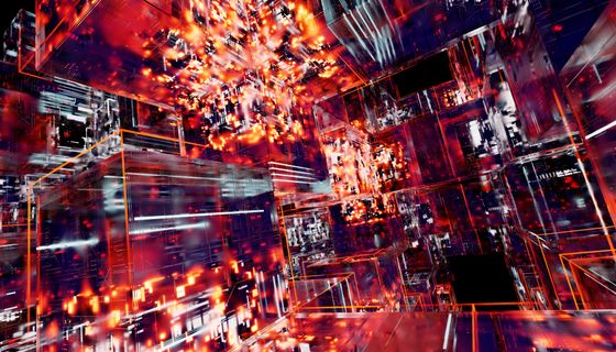 Abstract digital network visualization